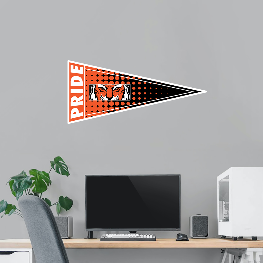 Tech High School Tigers <span class="pdp-name-mascot">Tech High School</span> Wall Decal - Pennant