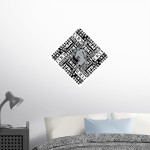 Indiana Bulls Baseball The Official Online Store <span class="pdp-name-mascot">Indiana Bulls</span> Wall Decal - Diamond With Slogans Front Thumbnail