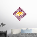 Kelly Hawks <span class="pdp-name-mascot">Kelly Hawks</span> Wall Decal - Diamond With Slogans Front Thumbnail
