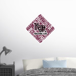 Edge Volleyball The Edge Volleyball <span class="pdp-name-mascot">The Edge Volleyball Club</span> Wall Decal - Diamond With Slogans Front Thumbnail