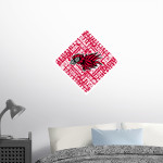 COCKE COUNTY HIGH SCHOOL FIGHTING COCKS <span class="pdp-name-mascot">COCKE COUNTY FIGHTING COCKS</span> Wall Decal - Diamond With Slogans Front Thumbnail
