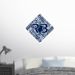 Runbirds Baseball Runbirds Baseball Wall Decal - Diamond With Slogans Front Thumbnail