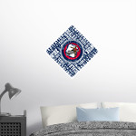 Wai'anae Seariders <span class="pdp-name-mascot">Waianae Seariders</span> Wall Decal - Diamond With Slogans Front Thumbnail