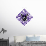 Arkansas Christian Knights Wall Decal - Diamond With Slogans Front Thumbnail