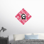 Grace College Lancers <span class="pdp-name-mascot">Grace College Lancers</span> Wall Decal - Diamond With Slogans Front Thumbnail