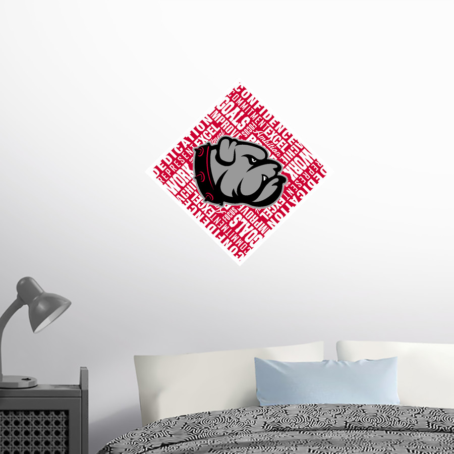 SENTINEL HIGH SCHOOL BULLDOGS <span class="pdp-name-mascot">SENTINEL BULLDOGS</span> Wall Decal - Diamond With Slogans