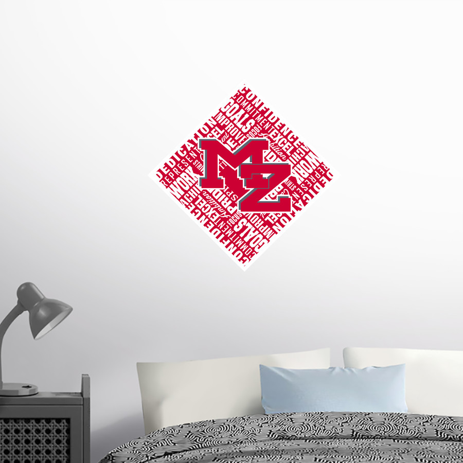 MOUNT ZION HIGH SCHOOL EAGLES Wall Decal - Diamond With Slogans