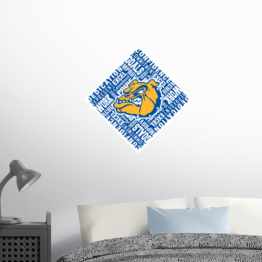 A E BEACH HIGH SCHOOL BULLDOGS <span class="pdp-name-mascot">A E BEACH BULLDOGS</span> Wall Decal - Diamond With Slogans
