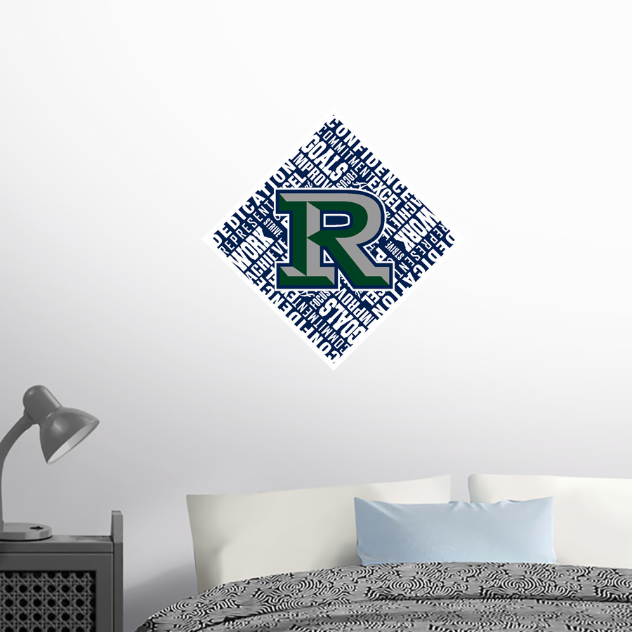 REEDY HIGH SCHOOL LIONS Wall Decal - Diamond With Slogans