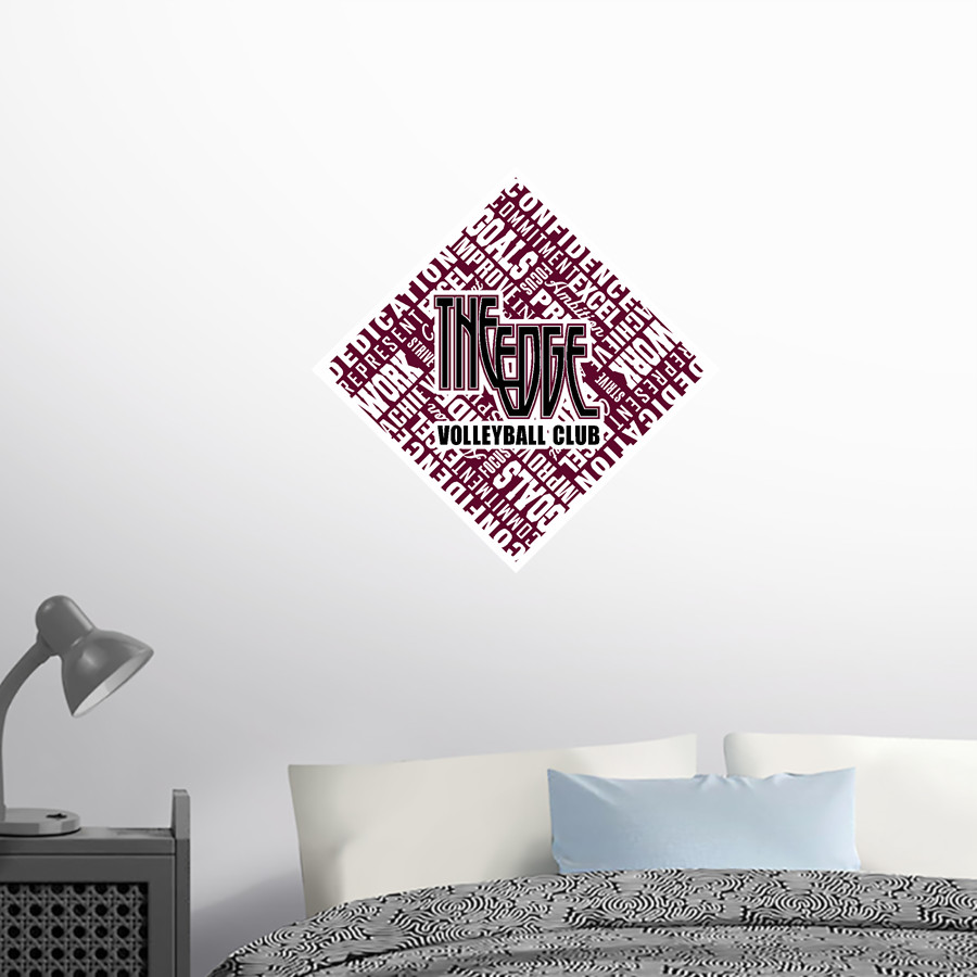 Edge Volleyball The Edge Volleyball <span class="pdp-name-mascot">The Edge Volleyball Club</span> Wall Decal - Diamond With Slogans