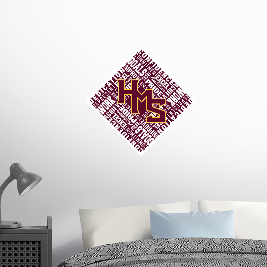 HMS Hawks Wall Decal - Diamond With Slogans