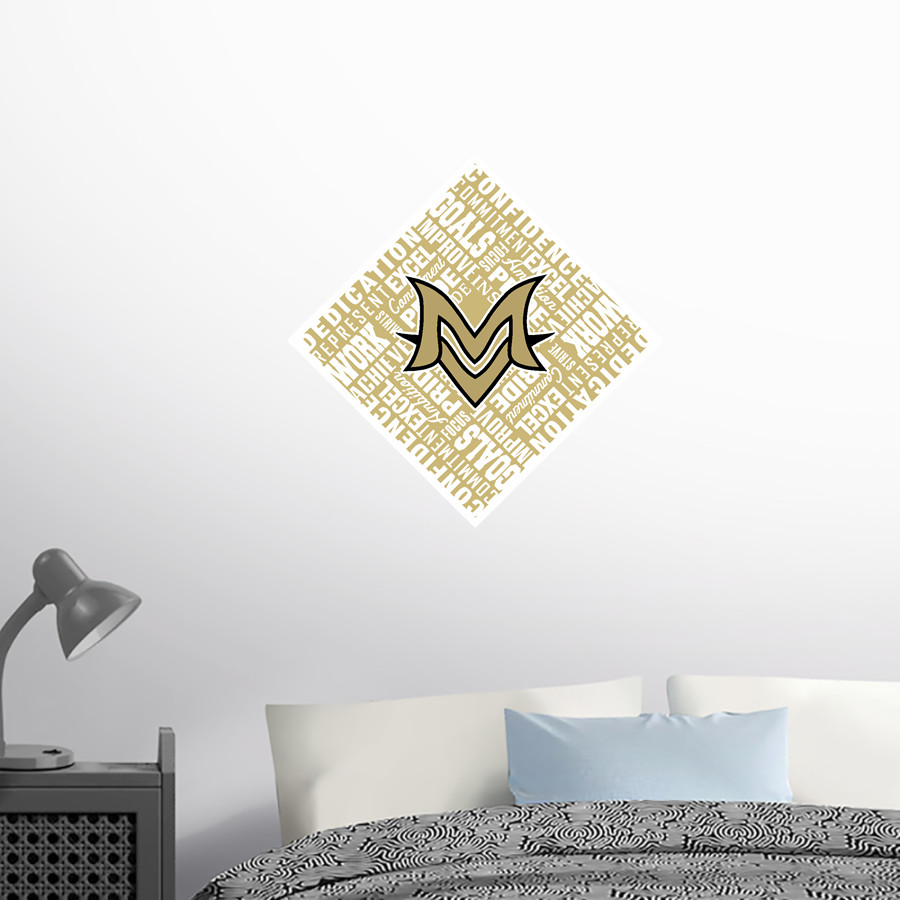 Mt Vernon Marauders Wall Decal - Diamond With Slogans