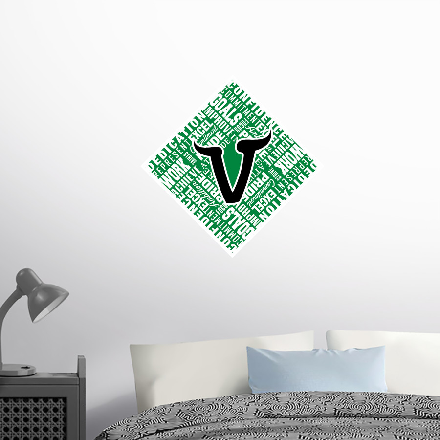 PECATONICA HIGH SCHOOL VIKINGS <span class="pdp-name-mascot">PECATONICA AREA VIKINGS</span> Wall Decal - Diamond With Slogans