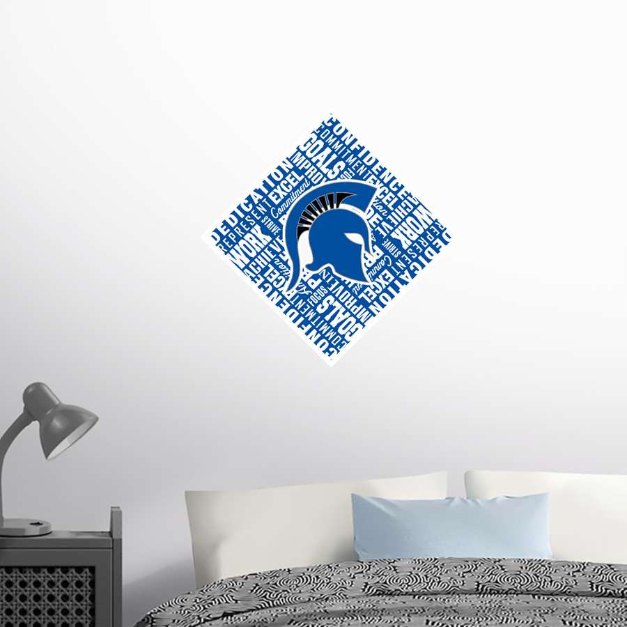 CENTENNIAL HIGH SCHOOL SPARTANS <span class="pdp-name-mascot">CENTENNIAL SPARTANS</span> Wall Decal - Diamond With Slogans