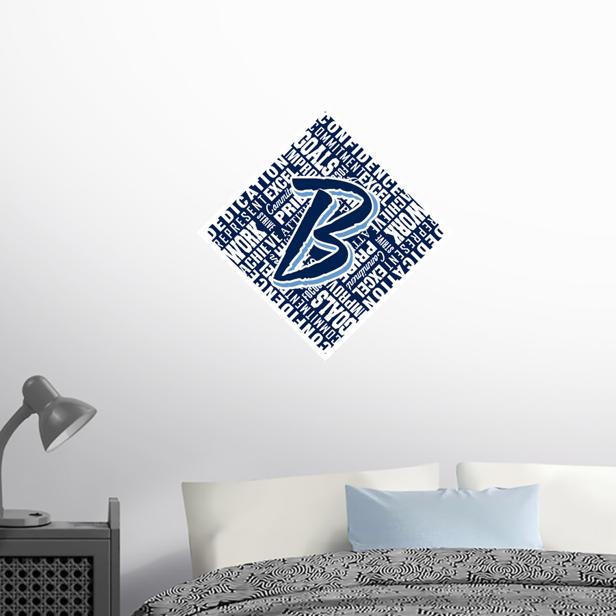 BARTLESVILLE HIGH SCHOOL BRUINS Wall Decal - Diamond With Slogans