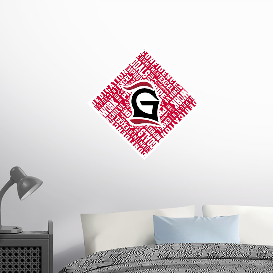 Grace College Lancers <span class="pdp-name-mascot">Grace College Lancers</span> Wall Decal - Diamond With Slogans