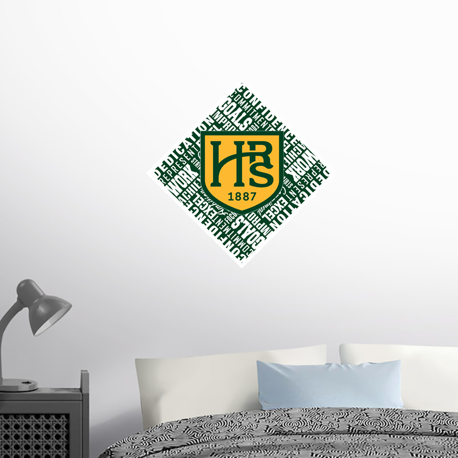 Head-Royce Jayhawks <span class="pdp-name-mascot">Head-Royce Jayhawks</span> Wall Decal - Diamond With Slogans