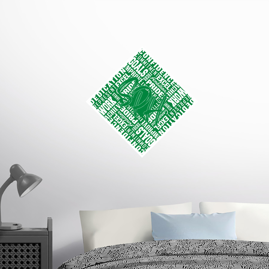 St. Patrick of Heatherdowns Irish <span class="pdp-name-mascot">St. Patrick of Heatherdowns Irish</span> Wall Decal - Diamond With Slogans