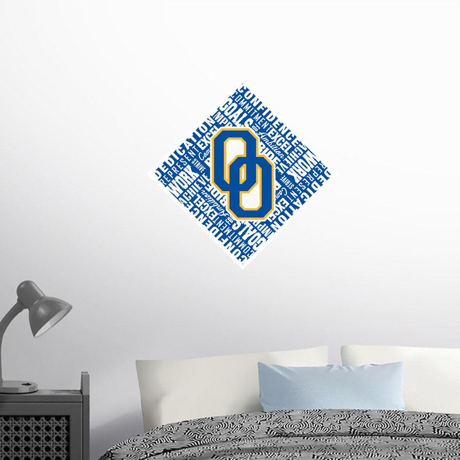 ODEM HIGH SCHOOL OWLS <span class="pdp-name-mascot">ODEM OWLS</span> Wall Decal - Diamond With Slogans