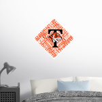 Tech High School Tigers <span class="pdp-name-mascot">Tech High School</span> Wall Decal - Diamond With Slogans Front Thumbnail