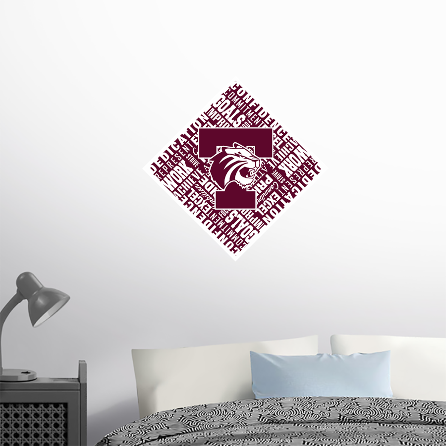 Trinity University Tigers <span class="pdp-name-mascot">Trinity University Tigers</span> Wall Decal - Diamond With Slogans