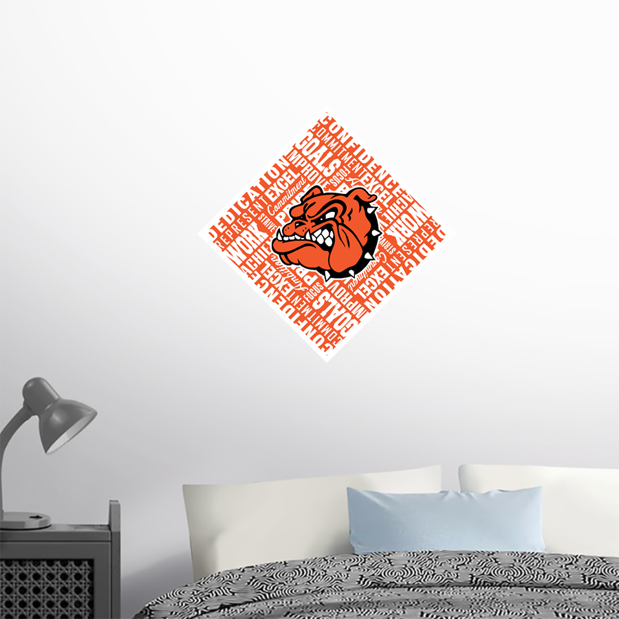 Scranton Bulldogs <span class="pdp-name-mascot">Scranton Middle School Bulldogs</span> Wall Decal - Diamond With Slogans