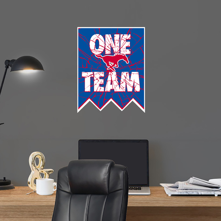ARKOMA HIGH SCHOOL MUSTANGS <span class="pdp-name-mascot">ARKOMA MUSTANGS</span> Wall Decal - Shattered Banner