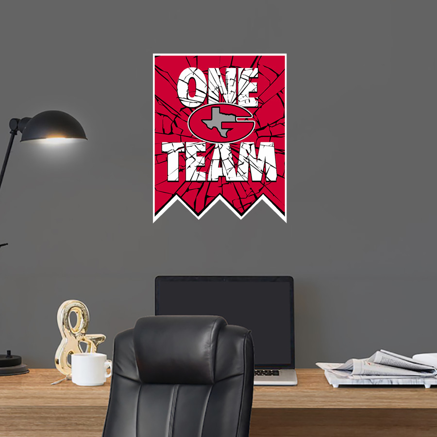 GROOM HIGH SCHOOL TIGERS <span class="pdp-name-mascot">GROOM TIGERS</span> Wall Decal - Shattered Banner