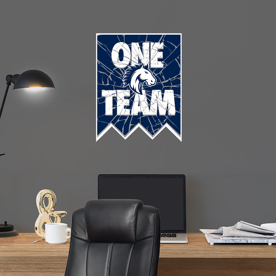 Grand Traverse Academy Mustangs <span class="pdp-name-mascot">Grand Traverse Academy Mustangs</span> Wall Decal - Shattered Banner