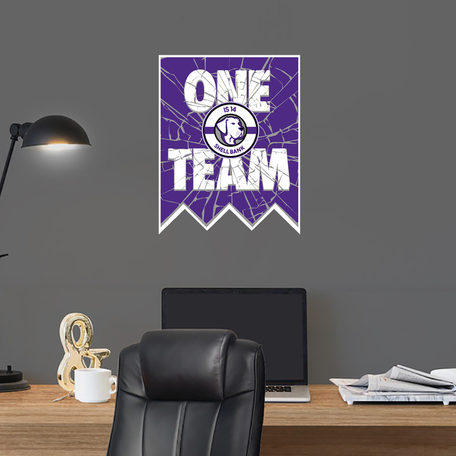 Shell Bank Brigade <span class="pdp-name-mascot">Shell Bank P771K@014 Labradors</span> Wall Decal - Shattered Banner