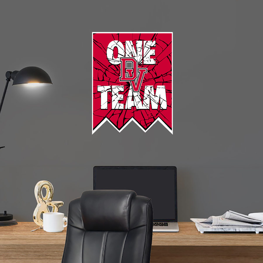 Del Valle Cardinals <span class="pdp-name-mascot">Del Valle Cardinals</span> Wall Decal - Shattered Banner