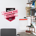 JUNEAU-DOUGLAS HIGH SCHOOL CRIMSON BEARS <span class="pdp-name-mascot">JUNEAU - DOUGLAS CRIMSON BEARS</span> Wall Decal - Shield With Ribbon Front Thumbnail