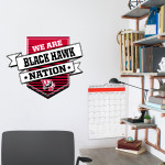 Williams Field Black Hawks <span class="pdp-name-mascot">Williams Field Black Hawks</span> Wall Decal - Shield With Ribbon Front Thumbnail