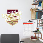 NEW ALBANY HIGH SCHOOL EAGLES Wall Decal - Shield With Ribbon Front Thumbnail