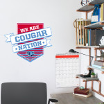 CROW HIGH SCHOOL Cougars Online Store Wall Decal - Shield With Ribbon Front Thumbnail