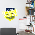 Mahone Mustangs Wall Decal - Shield With Ribbon Front Thumbnail
