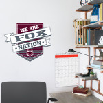 FOX VALLEY LUTHERAN HIGH SCHOOL FOXES <span class="pdp-name-mascot">FOX VALLEY LUTHERAN FOXES</span> Wall Decal - Shield With Ribbon Front Thumbnail