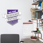 NEW ROCHELLE HIGH SCHOOL HUGUENOTS <span class="pdp-name-mascot">NEW ROCHELLE HUGUENOTS</span> Wall Decal - Shield With Ribbon Front Thumbnail