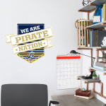 PEARL HIGH SCHOOL PIRATES <span class="pdp-name-mascot">PEARL PIRATES</span> Wall Decal - Shield With Ribbon Front Thumbnail