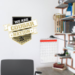 Manassas Park Cougars <span class="pdp-name-mascot">Manassas Park Cougars</span> Wall Decal - Shield With Ribbon Front Thumbnail