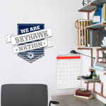 SKYCREST CHRISTIAN Skyhawks <span class="pdp-name-mascot">SKYCREST CHRISTIAN SCHOOL</span> Wall Decal - Shield With Ribbon Front Thumbnail