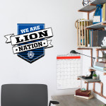 LUSTRE CHRISTIAN HIGH SCHOOL LIONS <span class="pdp-name-mascot">LUSTRE CHRISTIAN LIONS</span> Wall Decal - Shield With Ribbon Front Thumbnail