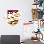 KING'S FORK HIGH SCHOOL BULLDOGS <span class="pdp-name-mascot">KINGS FORK BULLDOGS</span> Wall Decal - Shield With Ribbon Front Thumbnail