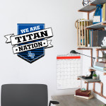TRINITY SCHOOL OF TEXAS TITANS Wall Decal - Shield With Ribbon Front Thumbnail