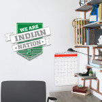 SEMINOLE COUNTY HIGH SCHOOL INDIANS <span class="pdp-name-mascot">SEMINOLE COUNTY INDIANS</span> Wall Decal - Shield With Ribbon Front Thumbnail