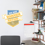 Maine West Warriors <span class="pdp-name-mascot">Maine West High School Warriors</span> Wall Decal - Shield With Ribbon Front Thumbnail