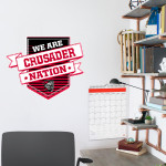 Belmont Abbey College The Official Store of the Crusaders Wall Decal - Shield With Ribbon Front Thumbnail