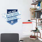 RICHMOND HIGH SCHOOL BLUE DEVILS <span class="pdp-name-mascot">RICHMOND BLUE DEVILS</span> Wall Decal - Shield With Ribbon Front Thumbnail