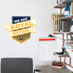 Warner Royals <span class="pdp-name-mascot">Warner Royals</span> Wall Decal - Shield With Ribbon Front Thumbnail
