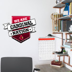HALFWAY HIGH SCHOOL CARDINALS <span class="pdp-name-mascot">HALFWAY CARDINALS</span> Wall Decal - Shield With Ribbon Front Thumbnail